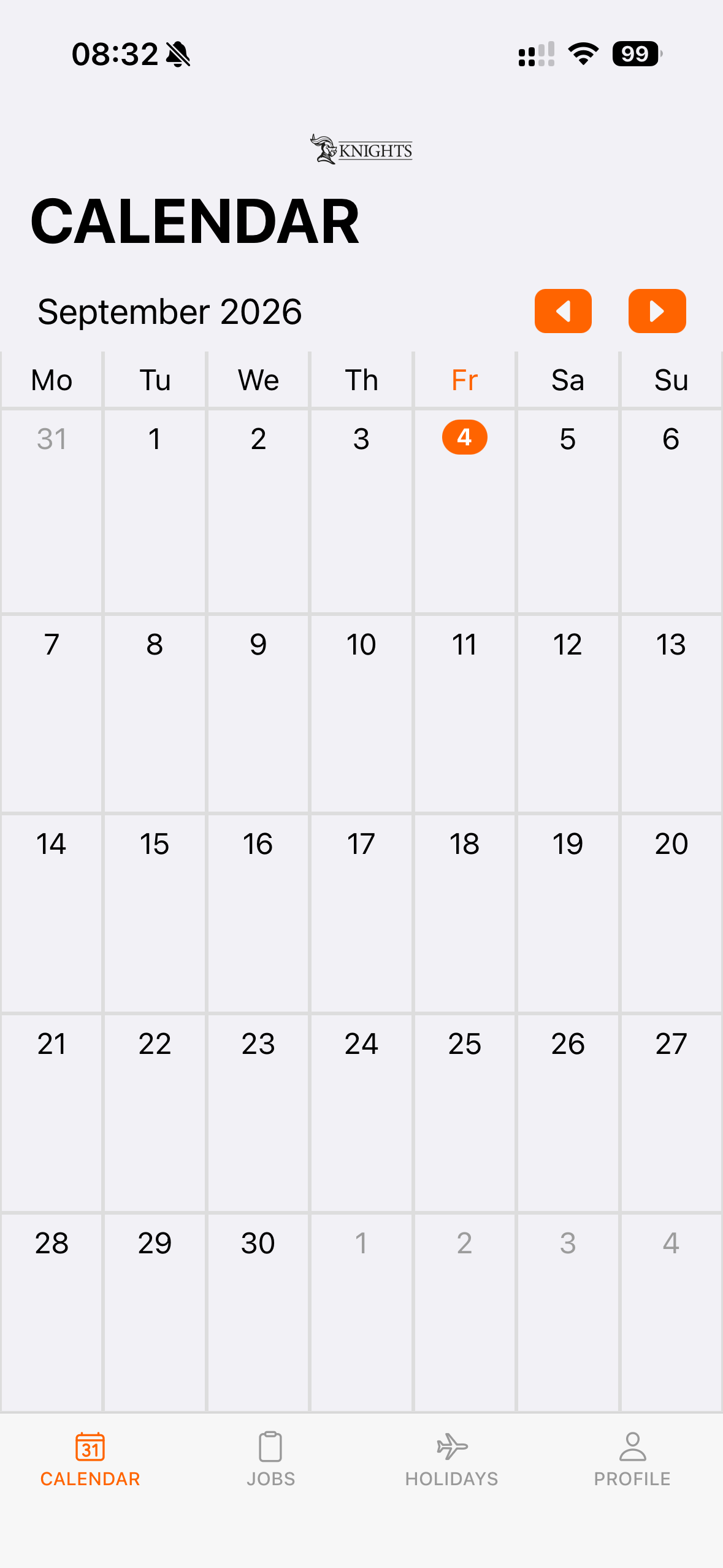 Knights Events screenshot 2